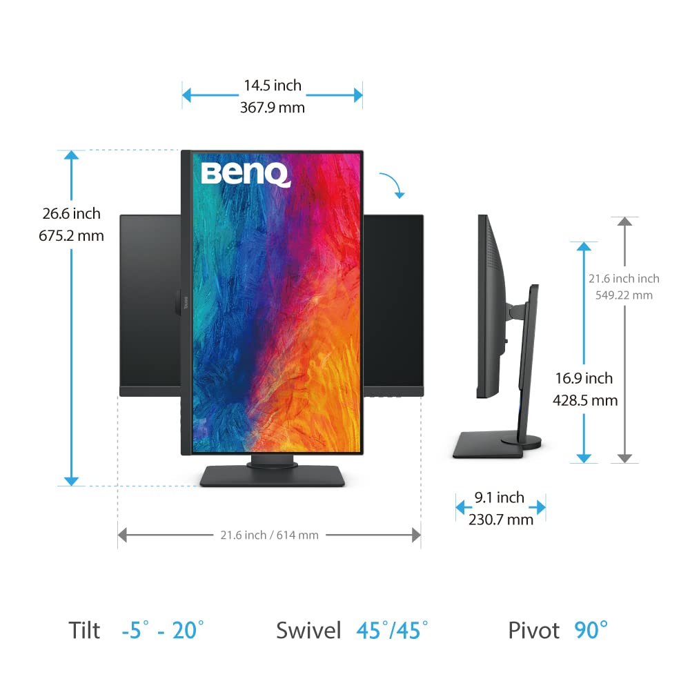 Amazon.com: BenQ PD2705Q Monitor listo para Mac de 27 pulgadas QHD
